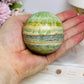 Green Calcite Sphere on Stand 338g