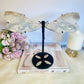 Masterpiece!!! Huge 27cm x 22cm Flower Agate Dragonfly Wings on Stand ~ Just Divine