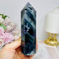 High Grade Rainbow Fluorite Tower 345g 13cm