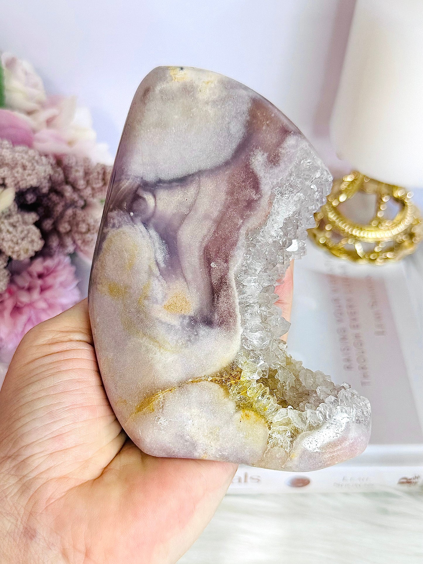 Druzy Pink Amethyst Chunky Freeform 13cm 446grams