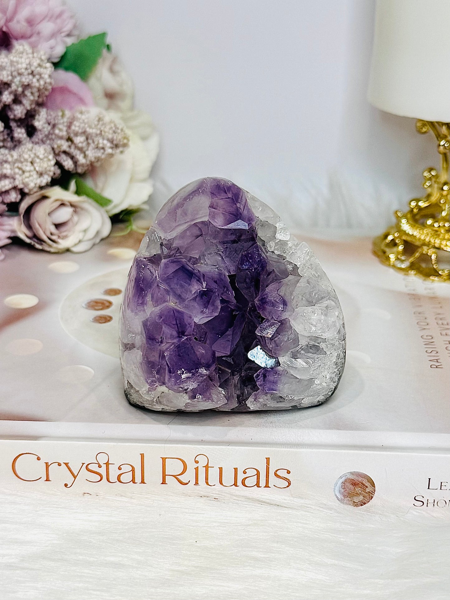 Natural Amethyst Base Cut Cluster 7cm 302g