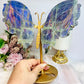 Large Labradorite Butterfly Wings With Purple Flash 21cm Tall