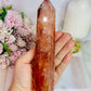 Beautiful Tall 18cm Fire Quartz Tower