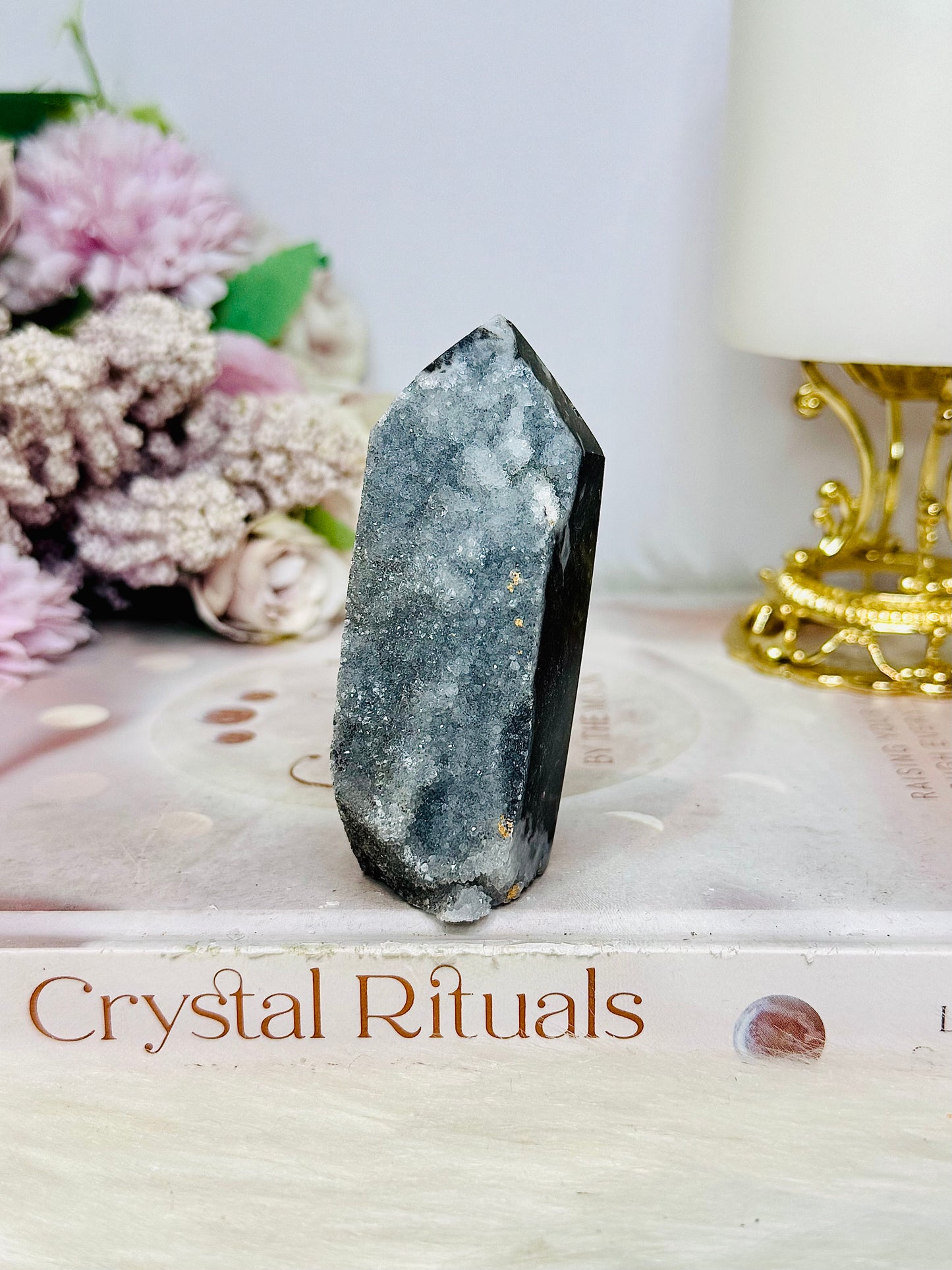 Druzy Black Sphalerite Tower 7.5cm