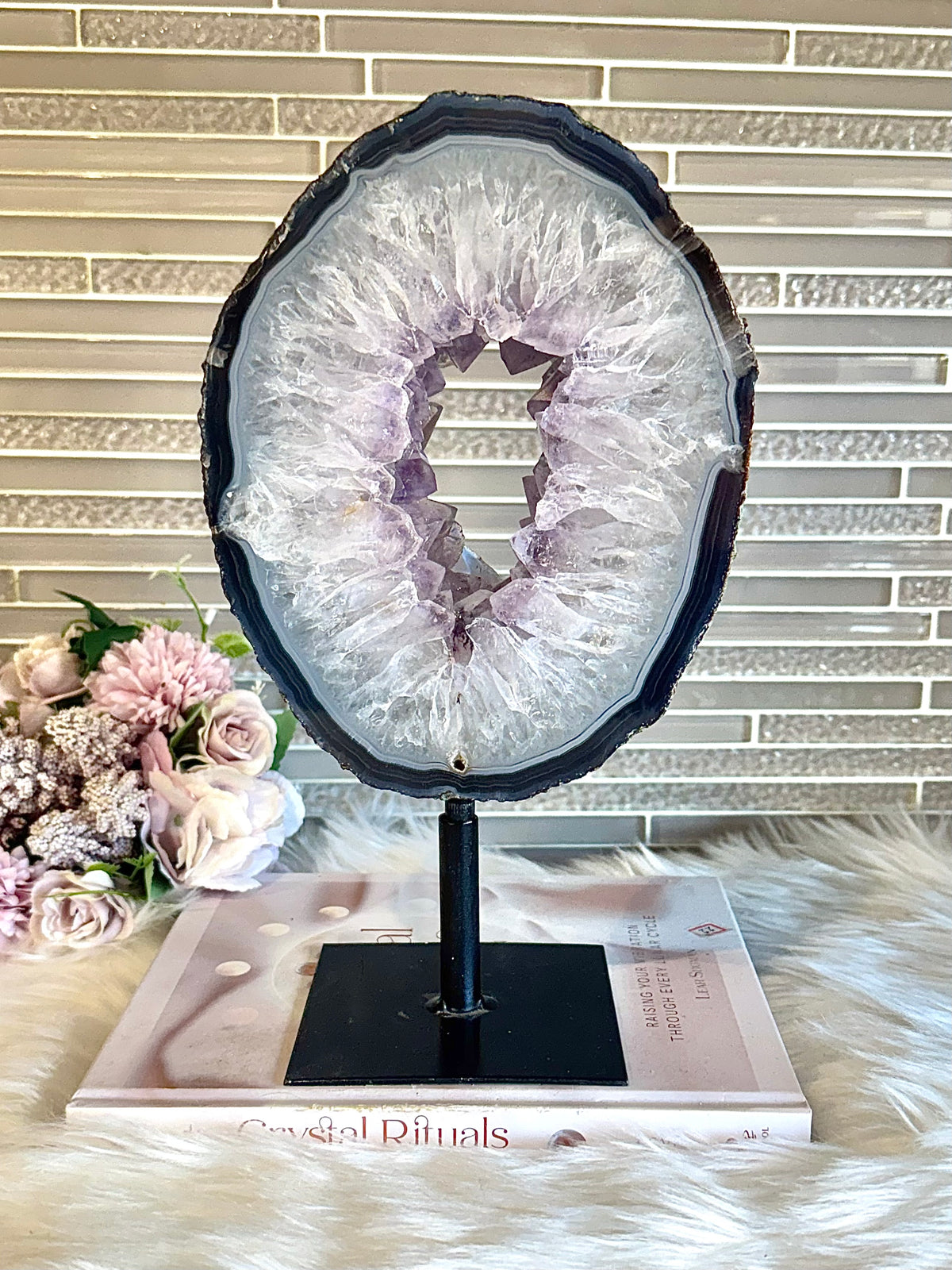 Statement Piece ~ Large Amethyst Portal on Swivel Stand 2.27KG 28cm