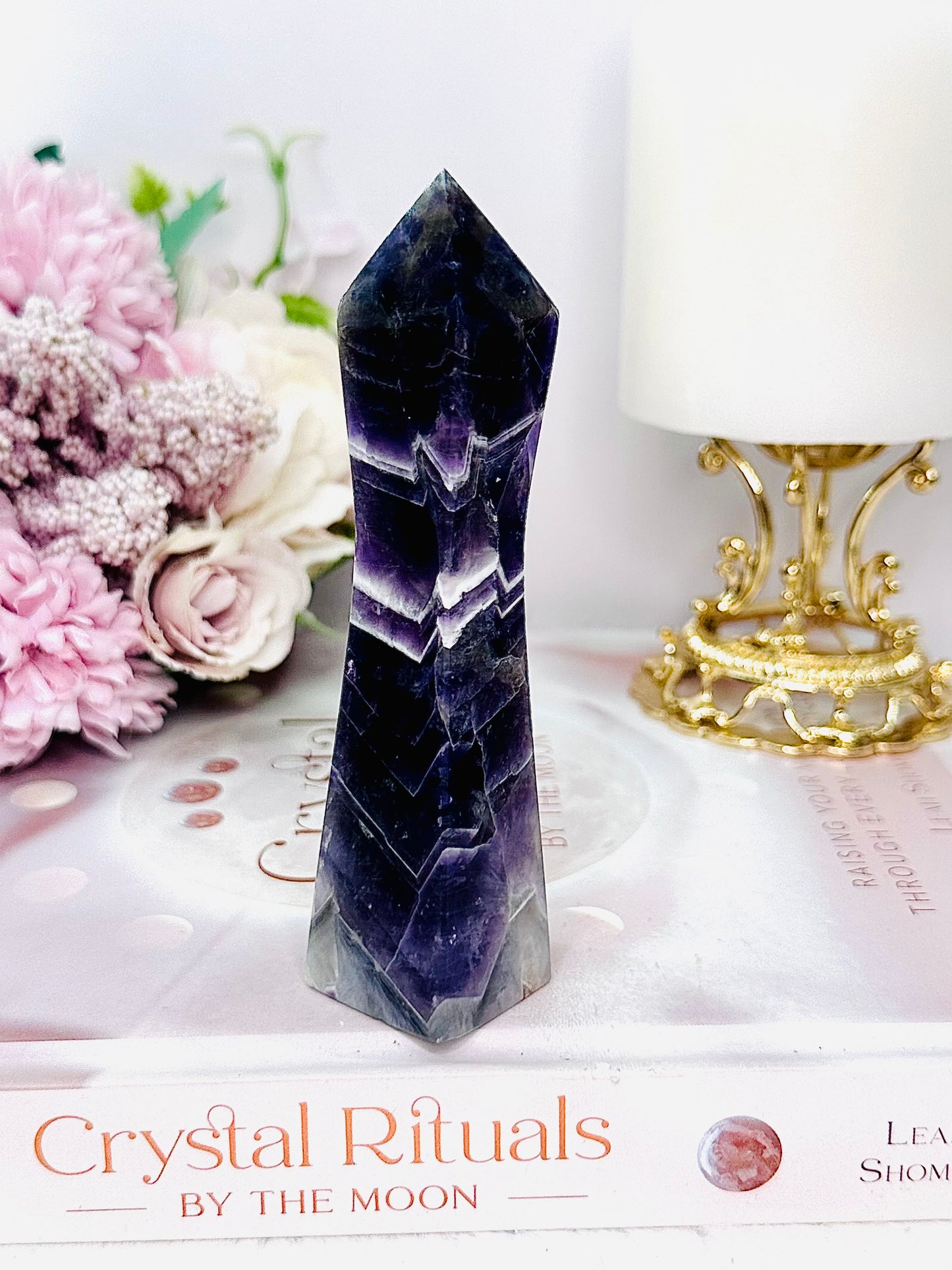 Absolutely Gorgeous Uniquely Cut Dream | Chevron Amethyst Tower 12cm