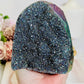 Large Chunky 777gram 11cm Aura Amethyst Base Cut Cluster From Brazil