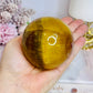 Large Yellow Fluorite Sphere on Stand 635g