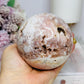 Large Pink Amethyst Druzy Sphere on Stand 816cm