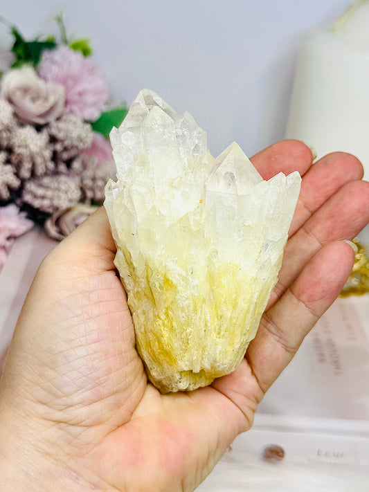 Natural Candle Quartz Cluster 10cm 230g