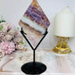 Crazy Lace Amethyst Diamond on Stand 18cm