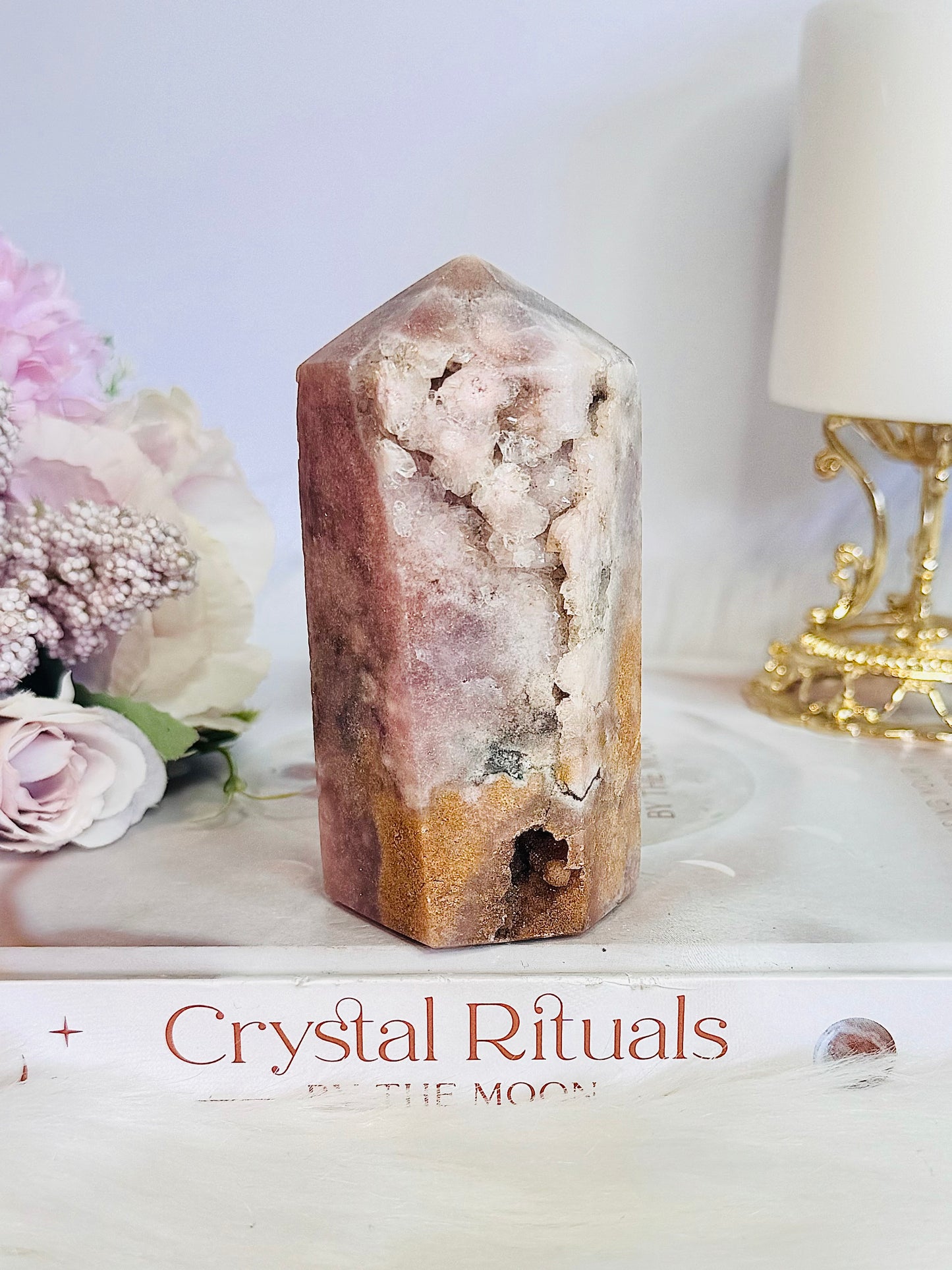 Chunky Druzy Pink Amethyst Tower 9.5cm