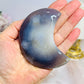 Druzy Agate Carved Moon 8.5cm