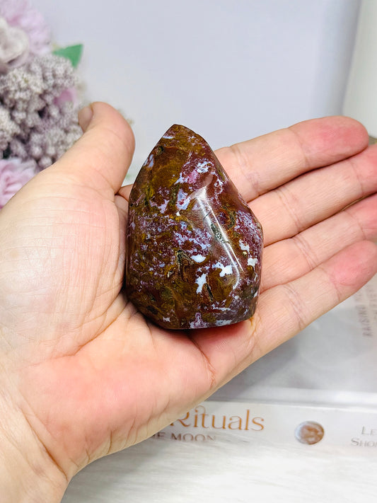Ocean Jasper Carved Flame 6.5cm