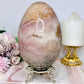 Collectors Piece ~ HUGE Pink Amethyst Carved Egg 16cm 2.08KG On Stand