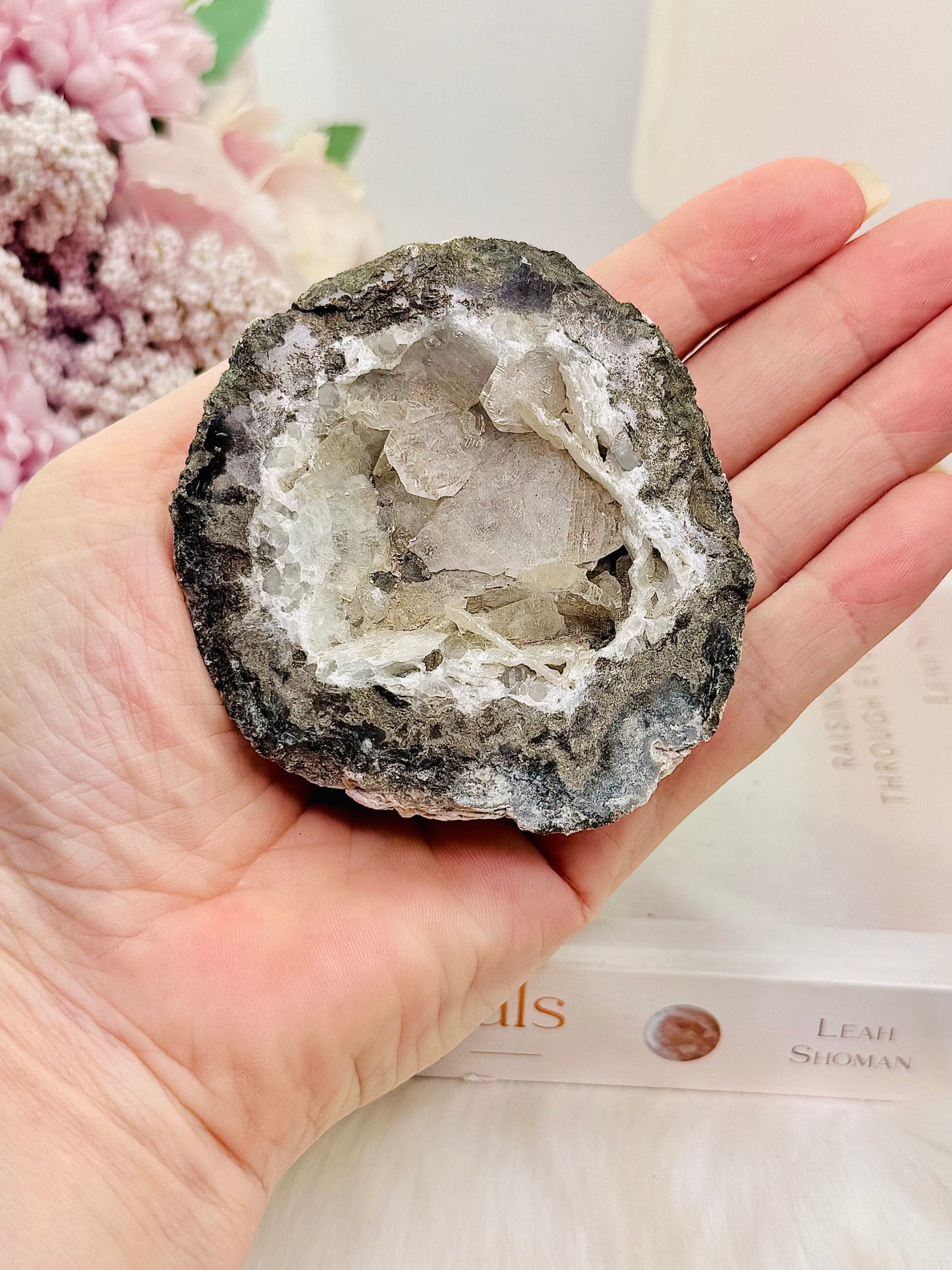 Natural Druzy Agate Geode