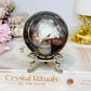 Large Purple Mica Flashy Sphere On Stand 393g