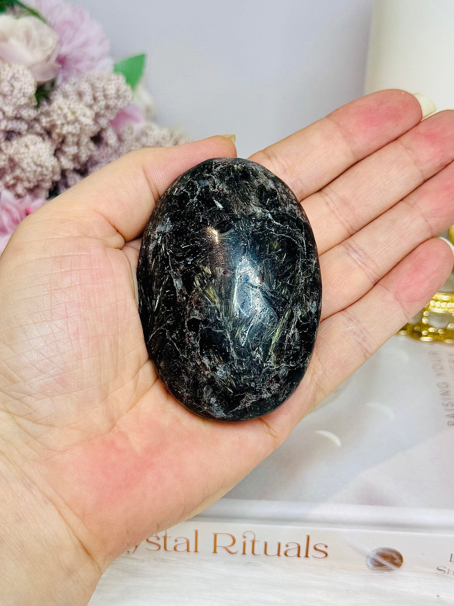 Large Astrophyllite Palm Stone