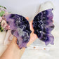 Large Chevron Amethyst Butterfly Wings On Stand 22cm x 28cm