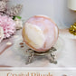 Flower Carnelian Large Sphere on Stand 327g