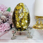 Large Orbicular Ocean Jasper Druzy Egg On Stand 423g