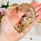 Fabulous Large AAA Grade Smokey Quartz Faceted Heart on Bronze Stand 13cm 486grams