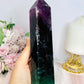 Large Purple & Green Chunky Fluorite Tower with Rainbows 19.5cm 943g