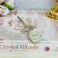 Angel Aura Clear Quartz Rose with Silver Stem 15cm