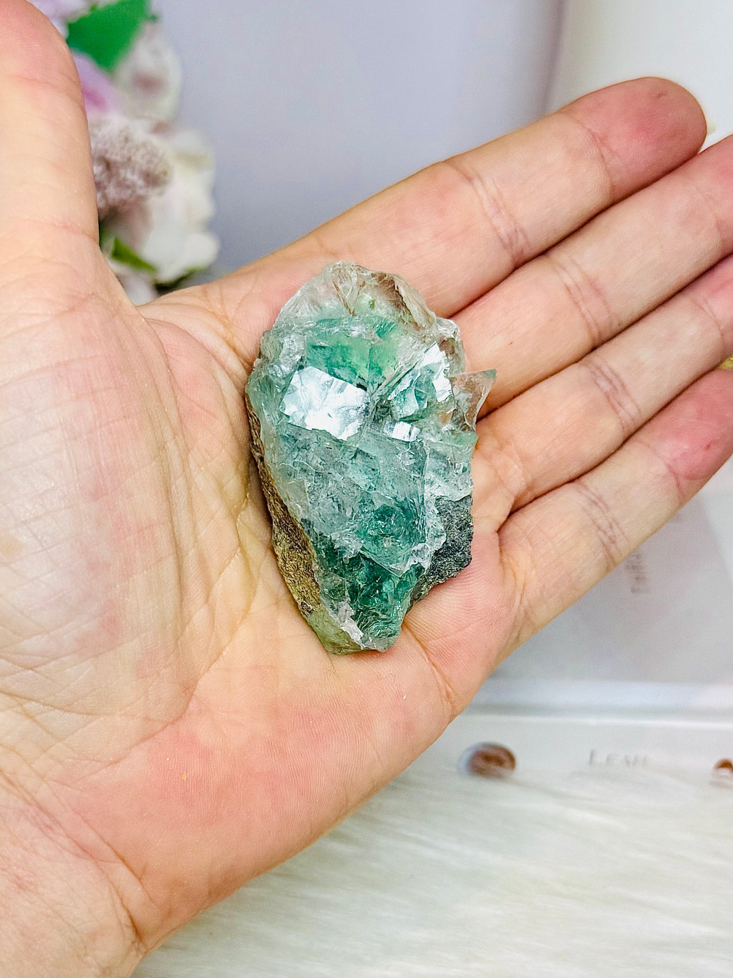 High Grade Transparent Green Fluorite Cubed Specimen 5.5cm