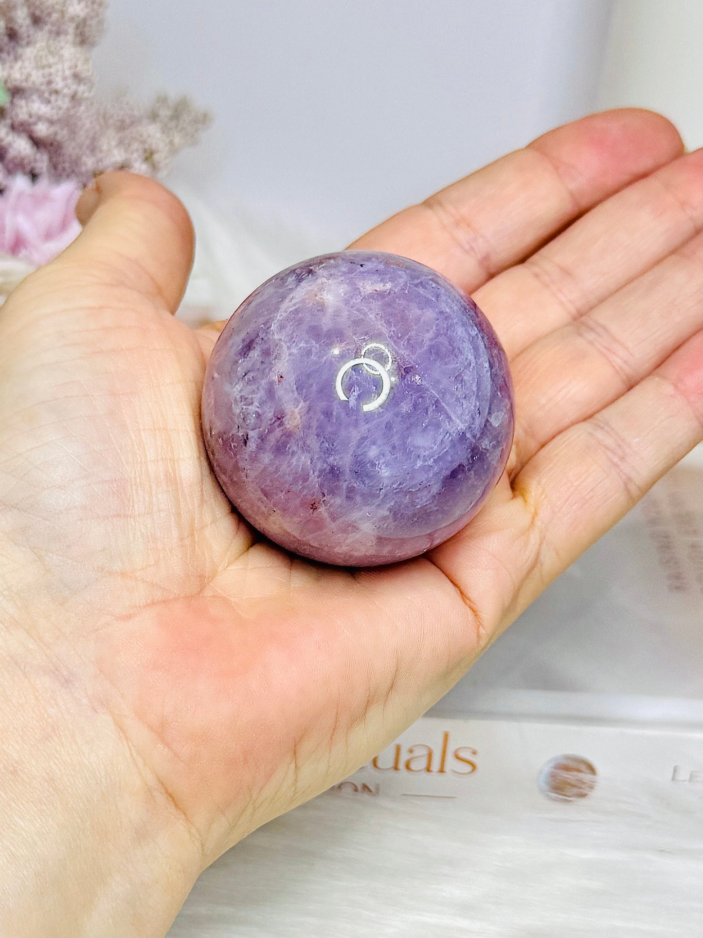 Kunzite Sphere On Stand 153g