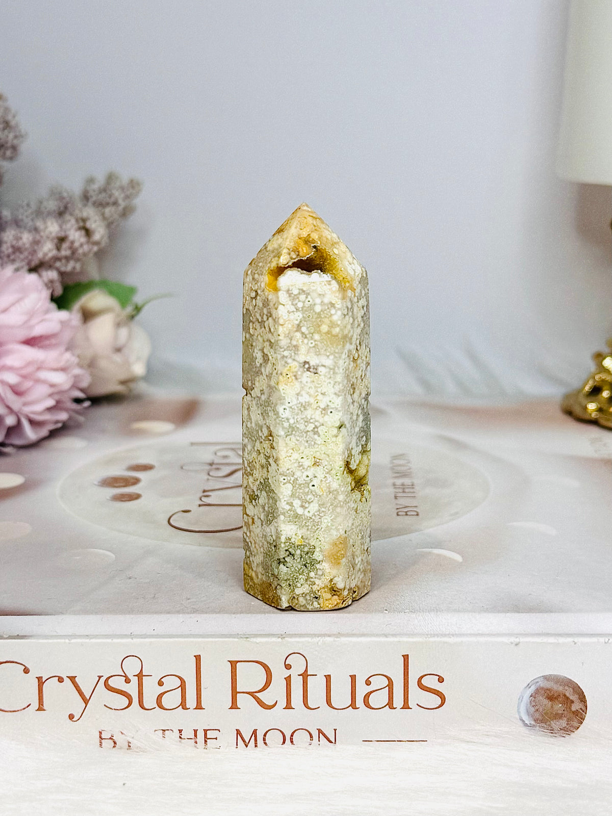 Druzy Green Agate Tower 7cm