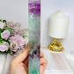 Tall Watermelon Fluorite Tower 20.5cm with Rainbows