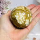 Large Amber Calcite Sphere on Stand 327g