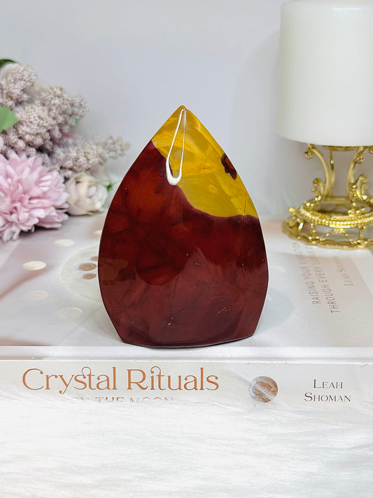 Mookaite Jasper Carved Flame 9.5cm