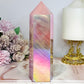 Large Angel Aura Chunky Rose Quartz Tower 16cm 597g