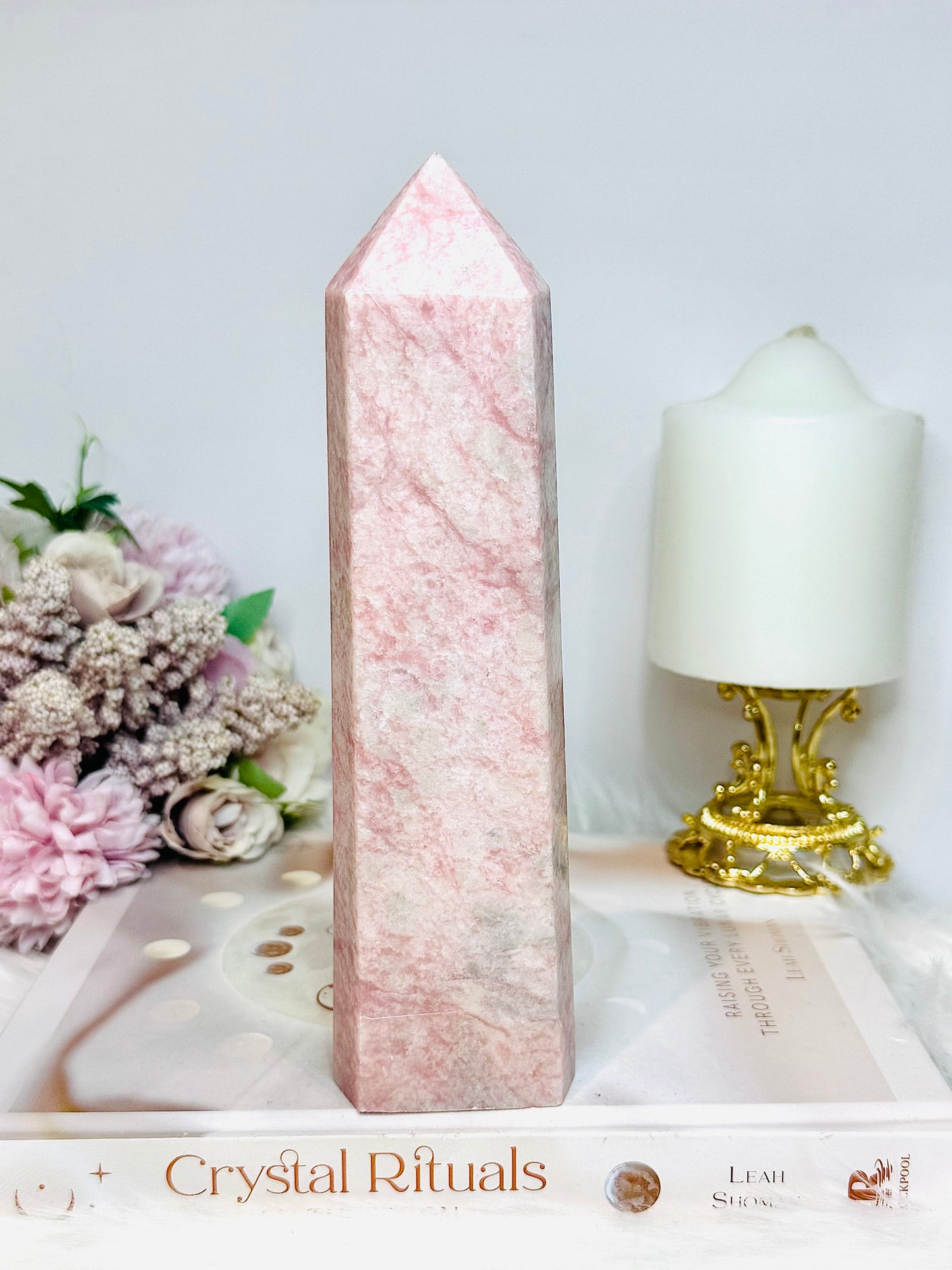 Pink Opal Large Tower 19cm