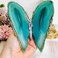 Amazing Large Green Agate Butterfly From Brazil 13cm