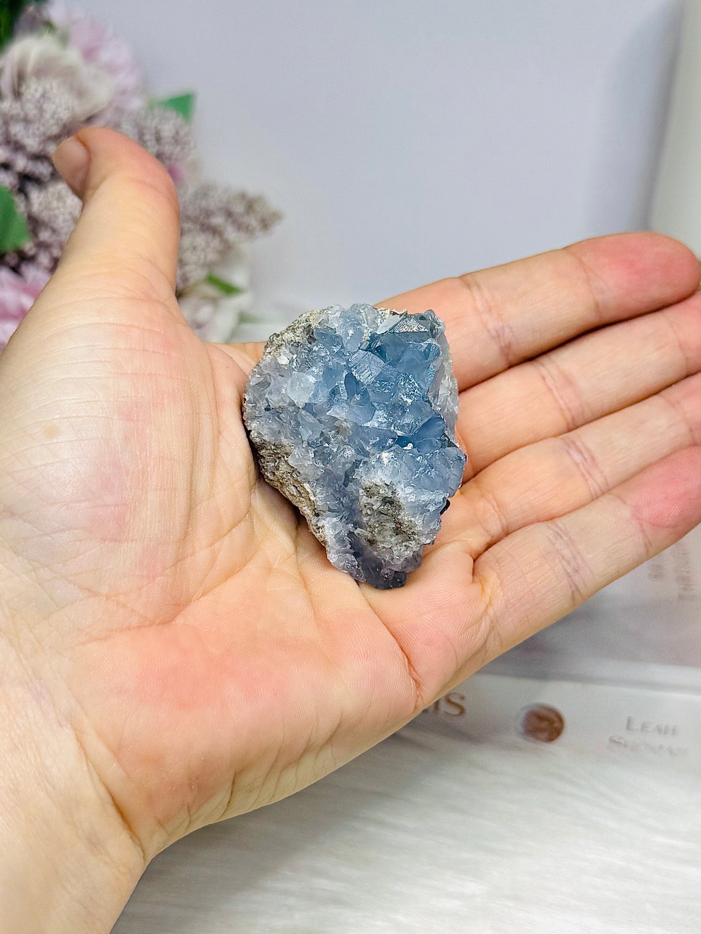 Natural Blue Celestite Cluster 76g