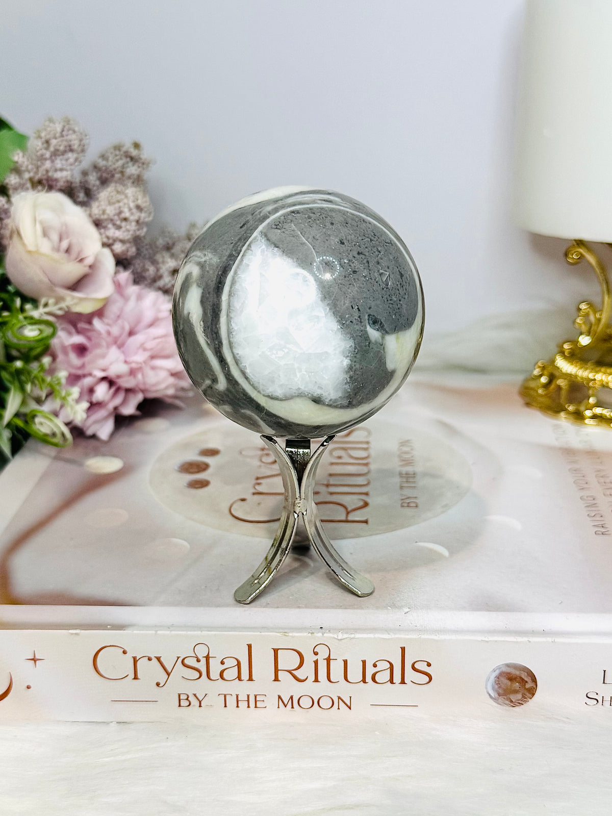 Shell Jasper | Thousand Eye Sphere On Stand 258g