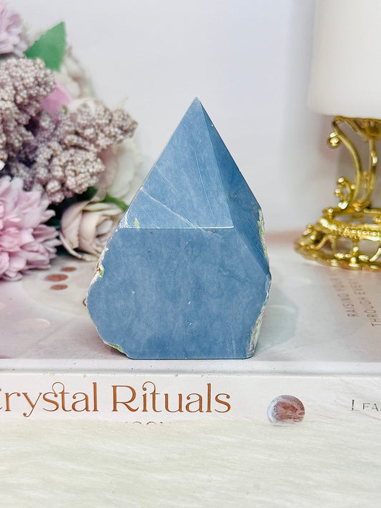 Blue Angelite Polished & Rough Tower 8cm