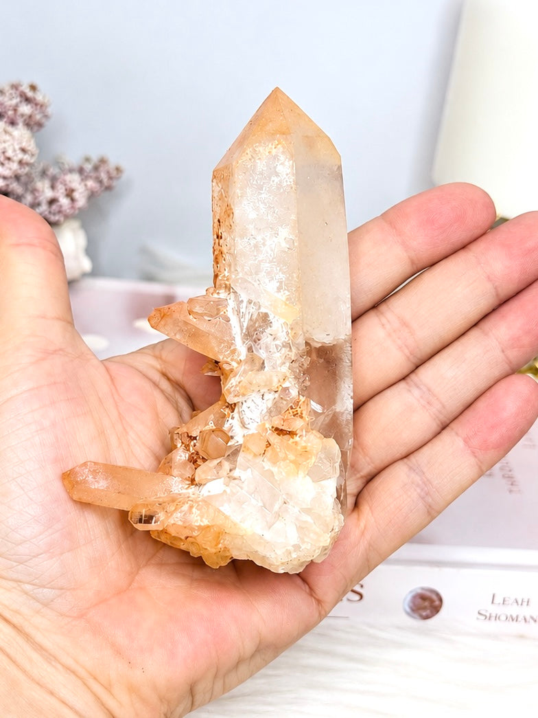 Natural Tangerine Quartz Point 10.5cm