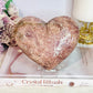 Large Pink Amethyst Chunky Heart On Stand 592gram