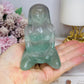 Large Mother Earth Fluorite Carving (chip on back foot) 10cm 396g