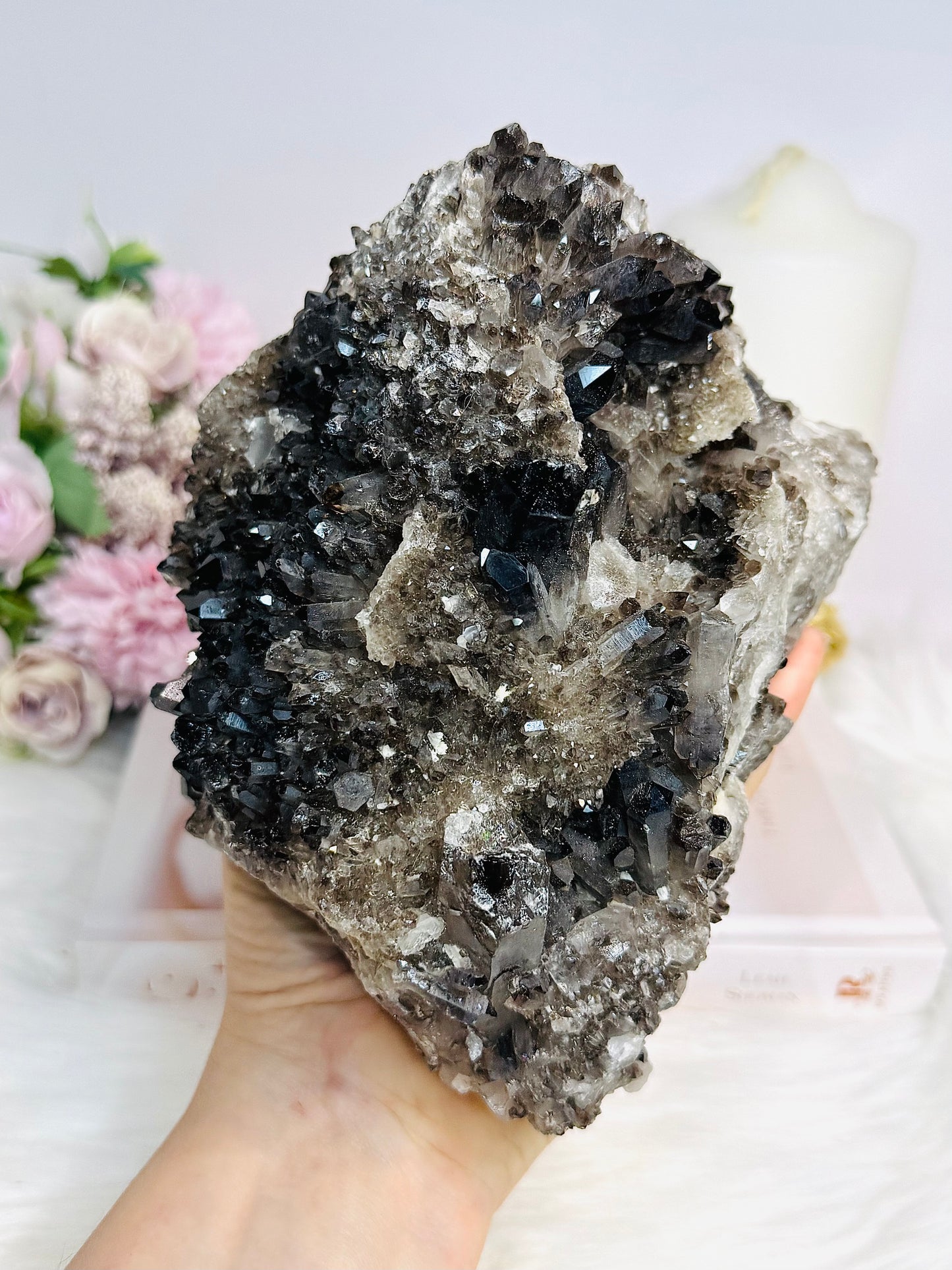 Chunky Large Smokey Quartz Cluster 1.6KG 18cm