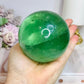 Large Green Fluorite Sphere Full of Rainbows 923g