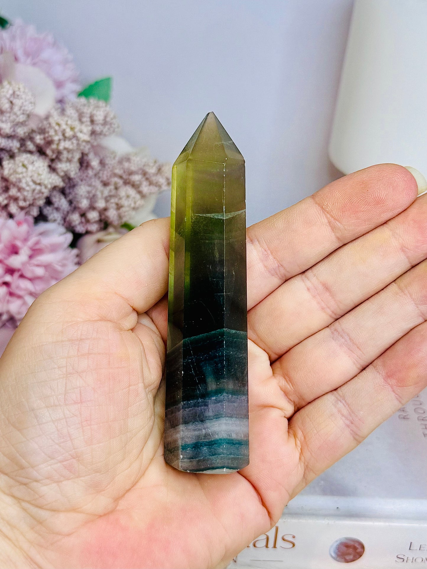Rainbow Fluorite Tower 10cm