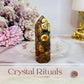 Natural Mookaite Carved Tower 7cm