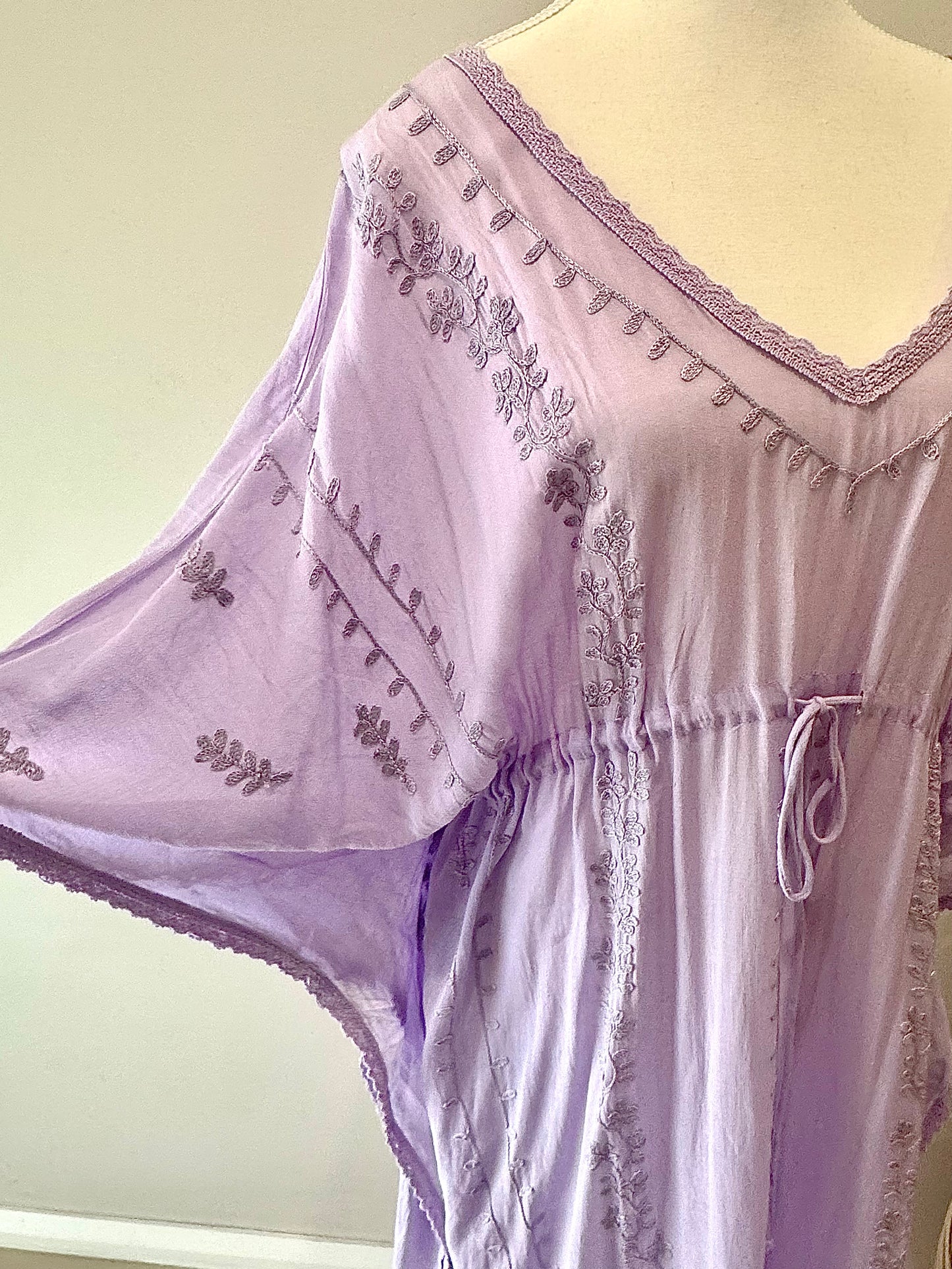 Tree Of Life Boho Lilac Kaftan One Size FREE LOVE