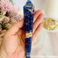 Sodalite Carved Wand | Tower on Stand 17cm