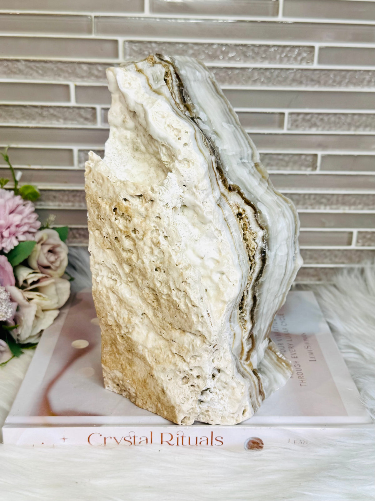 Huge Natural Aragonite Freeform | Slab 20cm Tall 2.87KG